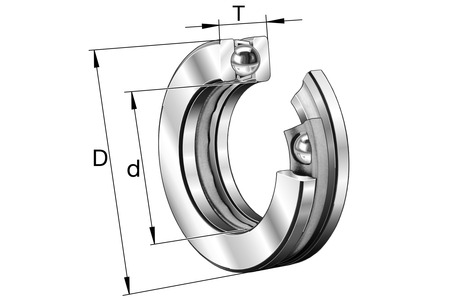 Axial ball bearings (FAG) FAG 51209 45×73×20 mm