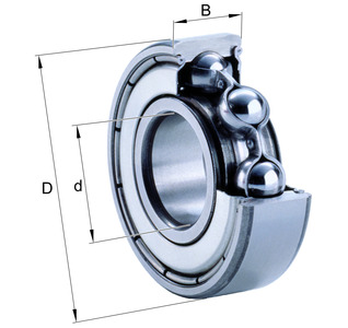 Ball bearings (FAG) FAG 6000-C-2Z 10×26×8 mm