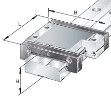 VOZIČEK LINEAR VODILA INA KWEM07-L-V1-G2B 8×17×31 mm