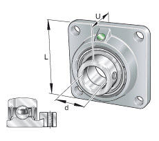 Housing units (INA) INA PCJ30-XL-N-FA125 30×108×46.8 mm