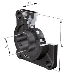 Housing units (FAG) FAG UCF208-24-J7 38.1×51.2×130 mm