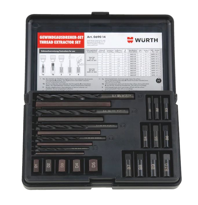 Thread extractor set (WURTH) WURTH 6-16MM (069014)