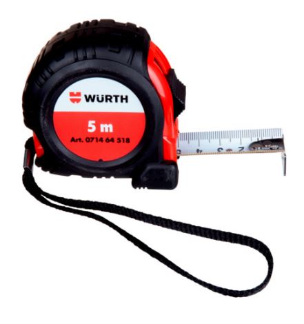 Tape measure (WURTH) WURTH RED LINE, 5M/16MM (0714699922)