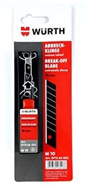 Blade (WURTH) WURTH SNAP-OFF 18MM, 10 PCS (071566 053) — NADOMESTNO ČRNO 18MM, 10 KOS (071566 053)