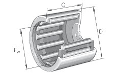 Drawn cup needle roller bearings (INA) INA BK3016 30×37×16 mm