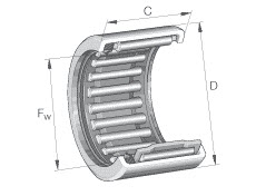 Drawn cup needle roller bearings (INA) INA HK2818-RS 28×35×18 mm