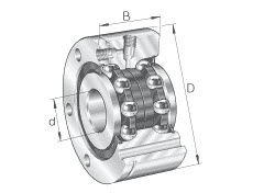 Axial angular contact ball bearings (INA) INA ZKLF2575-2Z-PE 25×75×28 mm