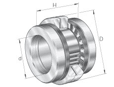 Needle roller/axial cylindrical roller bearings (INA) INA ZARN75155-TV 75×155×100 mm