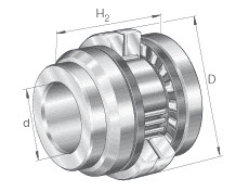 Needle roller/axial cylindrical roller bearings (INA) INA ZARN5090-L-TV 50×90×78 mm