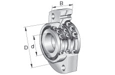 Angular contact ball bearing units (INA) INA DKLFA1575-2RS 15×45×32 mm