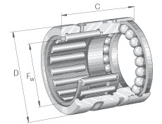 Needle roller bearings (INA) INA NX30-Z-XL 30×42×30 mm