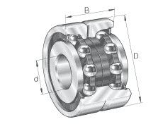 Axial angular contact ball bearings (INA) INA ZKLN0832-2Z-XL 8×32×20 mm