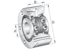 Axial angular contact ball bearings (INA) INA ZKLF1255-2RS-PE 12×55×25 mm