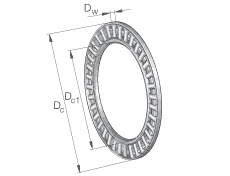 Axial needle roller bearings (INA) INA AXK0414-TV 4×14×2 mm