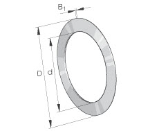 Axial bearing washers (INA) INA TWA411 6.35×17.463×0.810 mm