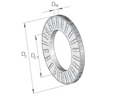 Axial cylindrical roller bearings (INA) INA K89308 — K89308-TV 40×78×7 mm