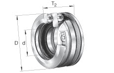 Axial ball bearings (FAG) FAG 54220 85×150×72.8 mm