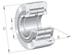 Yoke type track rollers (INA) INA NUTR50 (IND. PACK-6 PCS) — NUTR50 (6 KOS-INDUSTRIJSKO PAKIRANJE) 50×90×32 mm