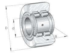 Yoke type track rollers (INA) INA PWTR20-2RS-RR-XL 20×47×25 mm