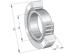 Yoke type track rollers (INA) INA STO12 12×32×12 mm