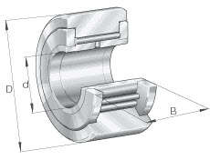 Yoke type track rollers (INA) INA NATV5 5×16×12 mm