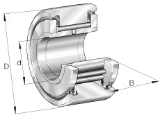 Yoke type track rollers (INA) INA NATV8 8×24×15 mm