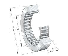Yoke type track rollers (INA) INA RSTO45 55×85×19.8 mm