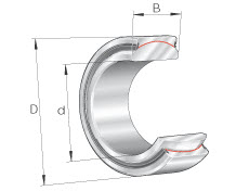 Spherical plain bearings (INA) INA GE50-ZO-E 50.8×80.963×44.45 mm