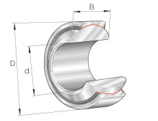 Spherical plain bearings (INA) INA GE220-FW-2RS 220×340×175 mm