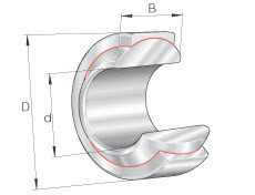 Spherical plain bearings (INA) INA GE5-PW 5×13×8 mm