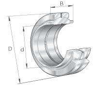 Spherical plain bearings (INA) INA GE20-LO-E 20×35×20 mm