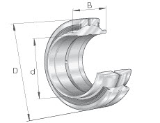 Spherical plain bearings (INA) INA GE35-HO-2RS-E 35×55×35 mm
