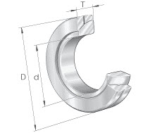 Spherical plain bearings (INA) INA GE55-SX 55×90×23 mm