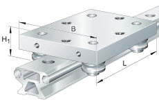 VOZIČEK LINEAR VODILA INA LFLL52-SF 45×120×100 mm