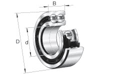 Angular contact ball bearings (FAG) FAG 3307-DA 35×80×34.90 mm