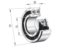 Angular contact ball bearings (FAG) FAG 3304-BD-XL 20×52×22.2 mm