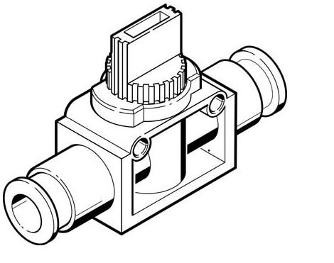 Shut off valve (FESTO) FESTO HE-2-QS-6 (153467)