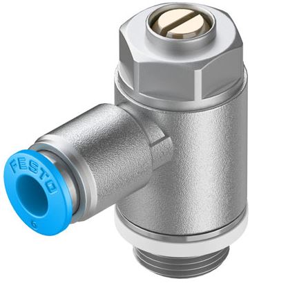 One way flow control valve (FESTO) FESTO GRLA-1/4-QS-6-D (193146)