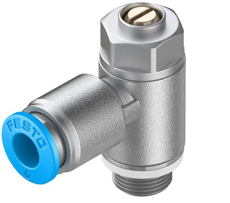 One way flow control valve (FESTO) FESTO GRLA-1/8-QS-6-D (193144)