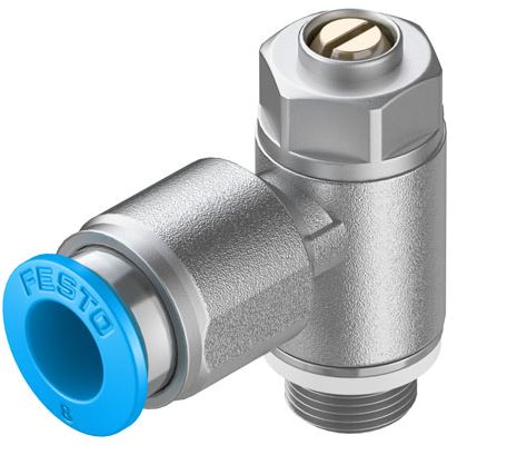 One way flow control valve (FESTO) FESTO GRLA-1/8-QS-8-D (193145)