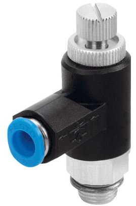 One way flow control valve (FESTO) FESTO GRLA-1/4-QS-8-RS-B (162968)