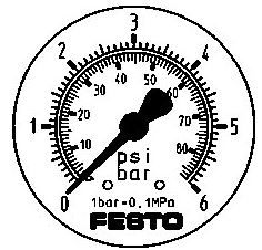 Flanged precision pressure gauge (FESTO) FESTO FMAP-63-6-1/4-EN (161130)