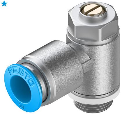 One way flow control valve (FESTO) FESTO GRLA-1/4-QS-10-D (193148)