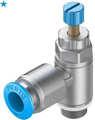 One way flow control valve (FESTO) FESTO GRLA-1/8-QS-8-RS-D (534337)