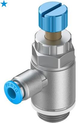 One way flow control valve (FESTO) FESTO GRLA-3/8-QS-6-RS-D (534341)