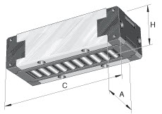 VOZIČEK LINEAR VODILA HYDREL INA PR14182-PP-GR1/0-10 101,6×76,2×281,9 mm