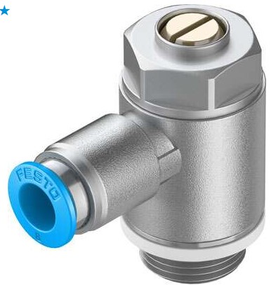 One way flow control valve (FESTO) FESTO GRLA-3/8-QS-8-D (193150)