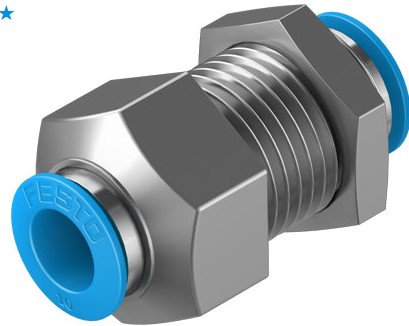 Push-in bulkhead connector (FESTO) FESTO QSS-10-F (130643)