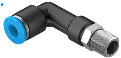 Push in L fitting, rotatable (FESTO) FESTO QSLL-1/8-6 (153077)
