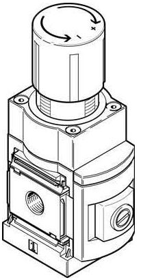 Precision pressure regulator (FESTO) FESTO MS6-LRP-1/2-D4-A8 (538022)
